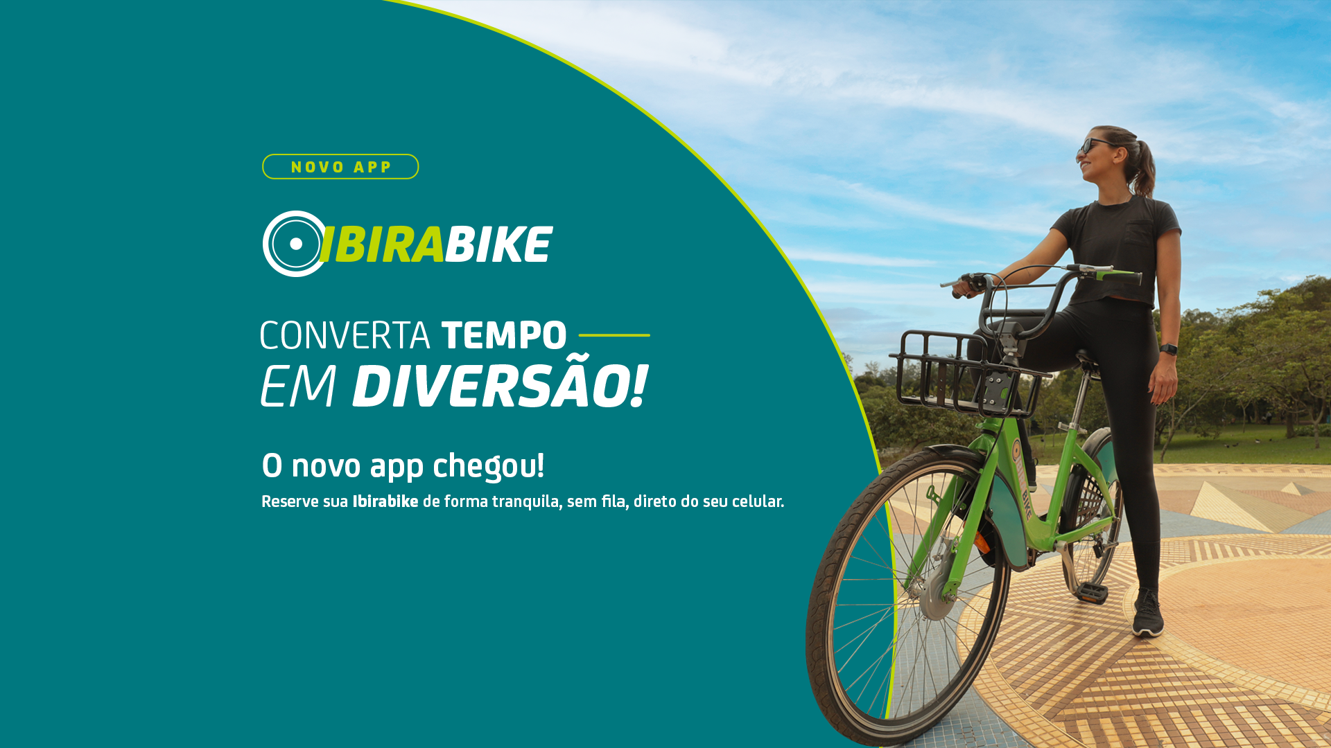 Urbia lança aplicativo ‘Ibirabike’ com campanha ‘Converta tempo em diversão’