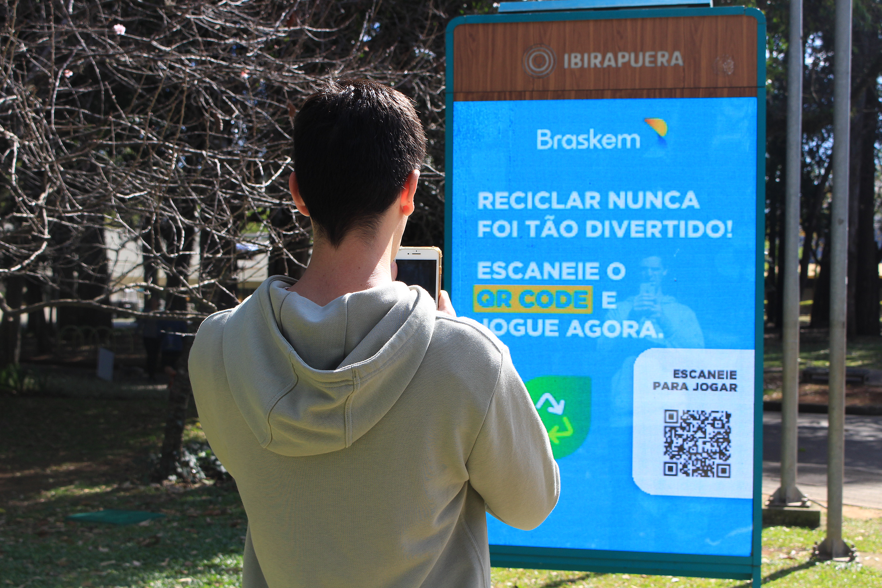 Braskem promove diversão e consciência ambiental com jogo interativo no Parque Ibirapuera